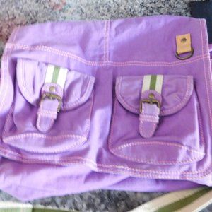 Purple Over the shoulder school bag backpack messenger bag